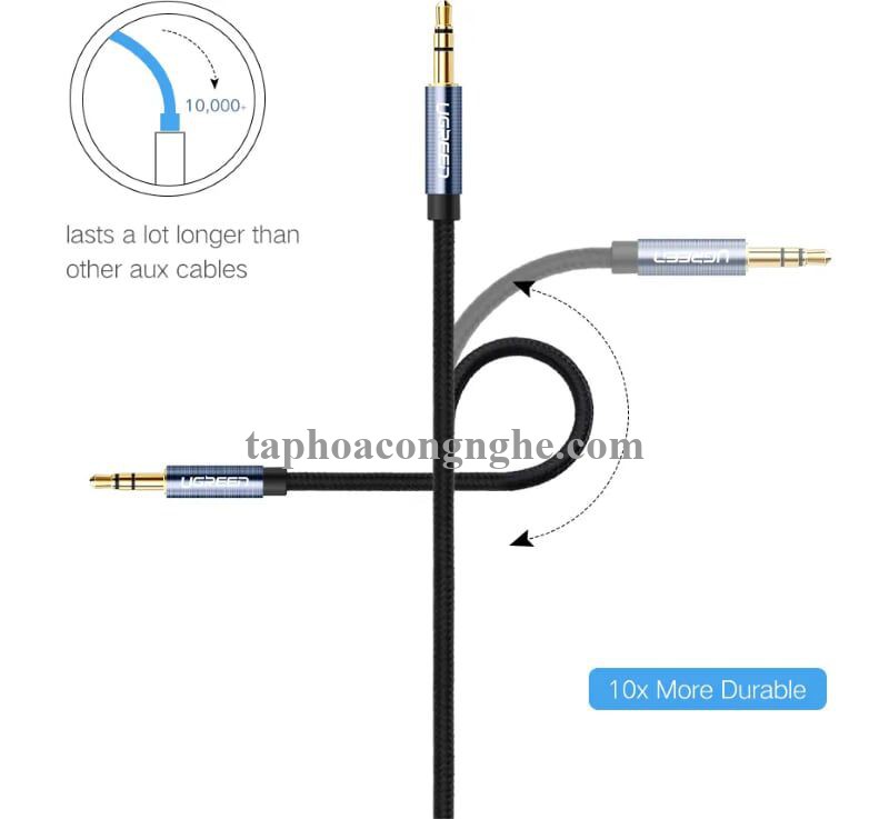 Ugreen 10684 0.5M màu Xanh Cáp âm thanh 2 đầu 3.5mm dương AV112 30010684